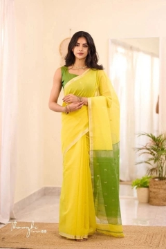 Yellow Haldi Special Cotton Saree